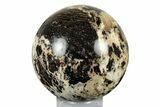 Polished Black Opal Sphere - Madagascar #250790-1